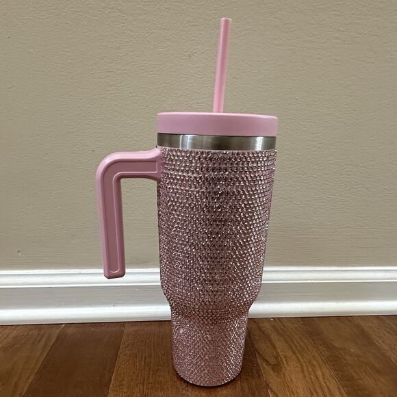 Hydrapeak Voyager 40 oz Limited Edition PINK RHINESTONE BLING Hot Cold Tumbler - Picture 2 of 5